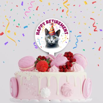 Personalised Cat In Party Hat Cake Topper, 9 of 12