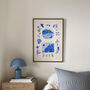 Sark, Channel Islands Blue Painted Scenes Print, thumbnail 3 of 6