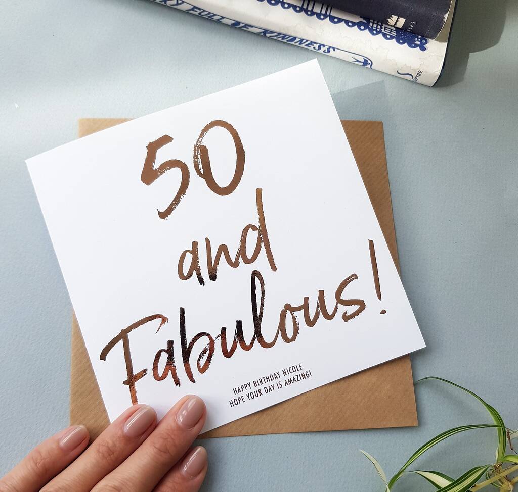Fifty And Fabulous | 50th Birthday Card For Her, 1 of 5