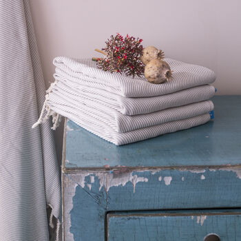 Cotton Beach And Yoga Towel And Leather Carrier Strap, 11 of 11