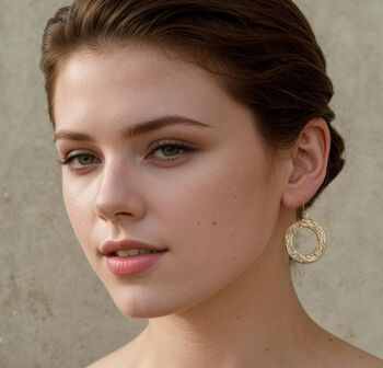 Grape Vine Hoop Earrings, 2 of 6