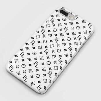 Personalised White Initials Pattern Phone Case, 5 of 6