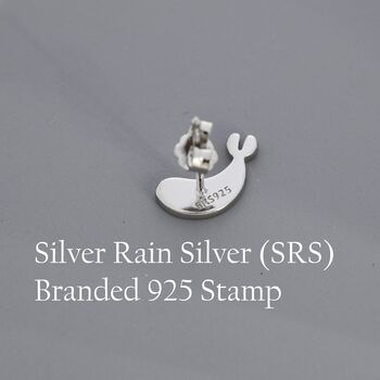 Seal Stud Earrings In Sterling Silver, 7 of 10
