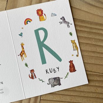 Personalised Alphabet Initial Name Card, 6 of 6