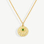 Gold Or Silver Women's Evil Eye Textured Coin Necklace, Christmas Jewellery Gift For Her, thumbnail 3 of 6