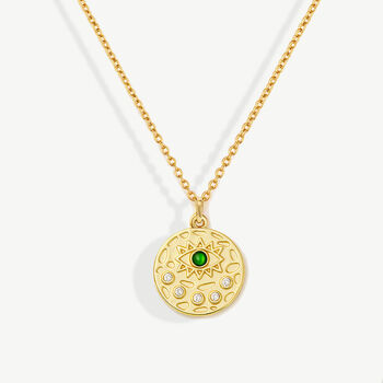 Gold Or Silver Women's Evil Eye Textured Coin Necklace, Christmas Jewellery Gift For Her, 3 of 6