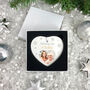 Memorial Photo Ceramic Heart Hanging Decoration + Gift Box, thumbnail 3 of 7