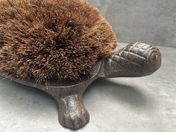 Cast Iron Tortoise Boot Scraper – Shoe Brush, 8 of 12