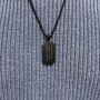Personalised Men’s Contemporary Black Dog Tag Necklace, thumbnail 2 of 9