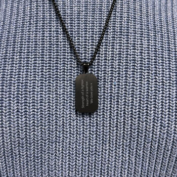 Personalised Men’s Contemporary Black Dog Tag Necklace, 2 of 9