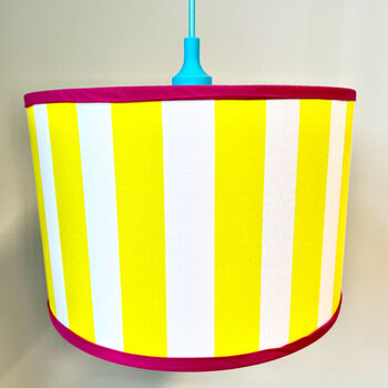 Carnival Lampshade In Sunshine Yellow Stripe, 2 of 4