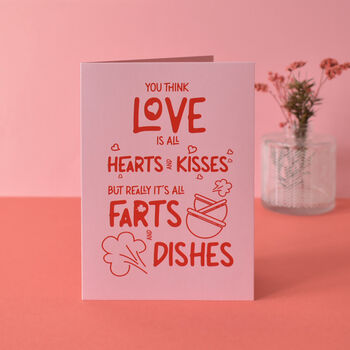 Real Love 'Farts And Dishes' Funny Valentines Card, 5 of 7