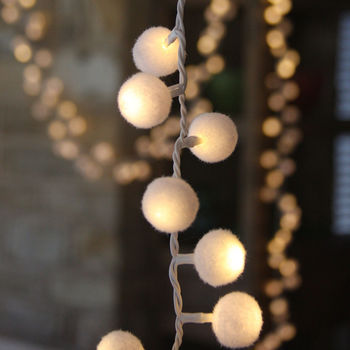 White Pompom String Lights, 2 of 4