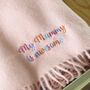 Personalised Mum Message Cashmere Blanket Scarf Gift, thumbnail 2 of 7
