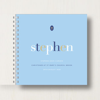 Personalised Christening Or Baptism Memory Book, 8 of 9