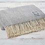 Warm Grey Chinky Wool Blanket, thumbnail 1 of 4