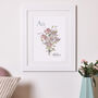 Wildflower A To Z Initial Watercolour Print, thumbnail 1 of 4
