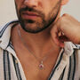 Sacral Chakra Men's Carnelian Silver Necklace, thumbnail 1 of 10