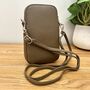 Cross Body Phone Bag In Taupe, thumbnail 1 of 2