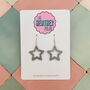 Small Star Glitter Resin Earrings, thumbnail 9 of 12
