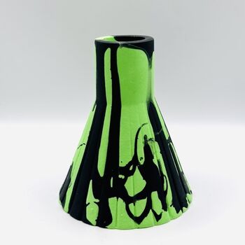 Graffiti Black And Green Vase, 6 of 10