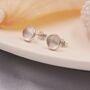 Sterling Silver Natural Quartz Crystal Stud Earrings, thumbnail 3 of 10