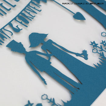 'Always And Forever' Wedding Print Or Papercut In Mount, 11 of 12