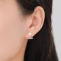 Sterling Silver Natural Freshwater Pearl And Bar Jacket Earrings, thumbnail 1 of 12