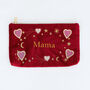 Personalised Embroidered Velvet Make Up Bag Accessories Pouch Christmas Gift, thumbnail 6 of 9