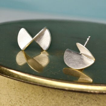 'Bauhaus' Handmade Sterling Silver Stud Earrings, 6 of 9