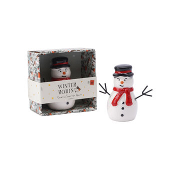 Ceramic Snowman Charm With Gift Box, 3 of 5