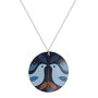 Handmade Ava Blue Disc Pendant Necklace, thumbnail 1 of 2