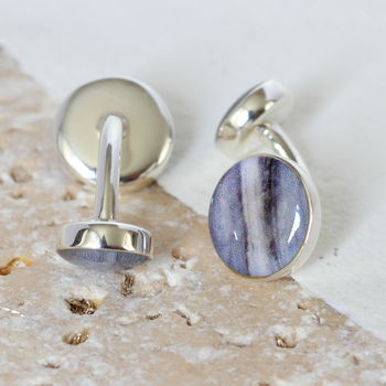 Silver Marble Cufflinks, 2 of 6
