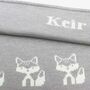 Personalised Knitted Fox Baby Blanket, thumbnail 3 of 7