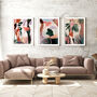 Tropical Leaf Abstract Prints Set Of Three, thumbnail 1 of 9