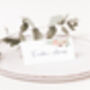 Wedding Place Cards Peach Pink White, thumbnail 2 of 4