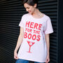 Here For The Boos Women's Halloween T Shirt, thumbnail 2 of 4