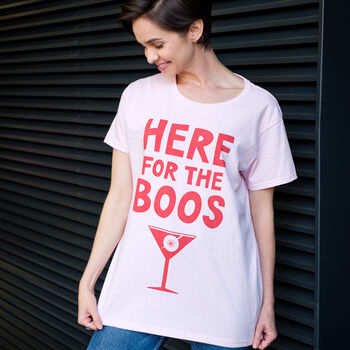 Here For The Boos Women's Halloween T Shirt, 2 of 4