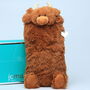 Highland Br Cow Hot Water Case Bottle Inc, Engraved Tag, thumbnail 1 of 10