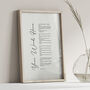 Favourite Poem, Song, Vows, Custom Text Print, thumbnail 6 of 7