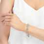 Forget Me Not Bracelet Sterling Silver With Real Flowers Heart Or Round Charms, thumbnail 4 of 9