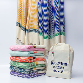 Herringbone Handloomed Soft Throw, Personalised Gift, 10 of 12