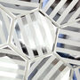 Silver Striped Paper Plates, thumbnail 3 of 4