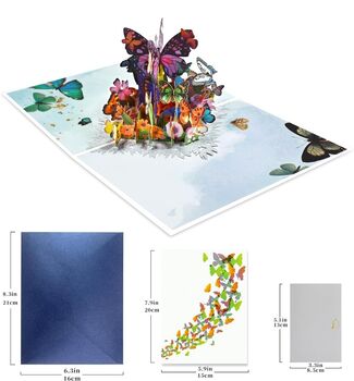 Pop Up 3D Blank Card Butterflies, 2 of 3