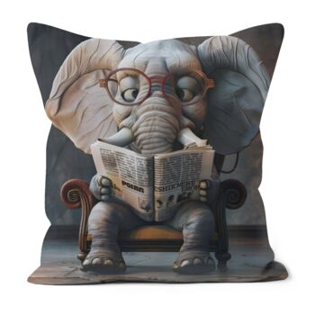 Elephant Scholar Hand Made Poly Linen Cushions, 6 of 7