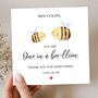 Personalised Thank You Teacher Card, Bee Pun End Of Term Card, Teacher Appreciation, thumbnail 1 of 3