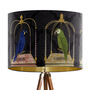 Parrot Swings Lampshade, On Charcoal, thumbnail 1 of 10