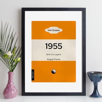 Personalised 70th Birthday Print 1955 Book Cover Gift, 8 of 12