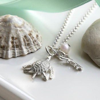 Sterling Silver Turtle Necklace, 3 of 4