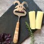 Skull, Stag, Goat Cheese Slicer With Juniper Handle, thumbnail 3 of 7